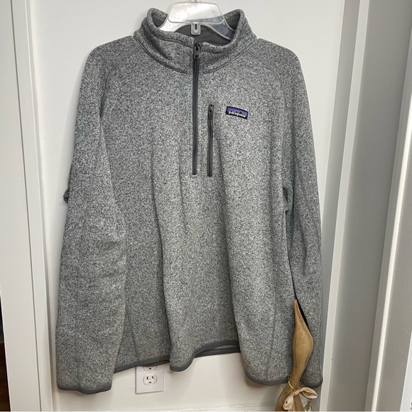 Patagonia Men's The Better Sweater Quarter-Zip in Heathered Gray XL - Picture 3 of 7